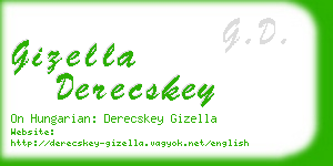 gizella derecskey business card